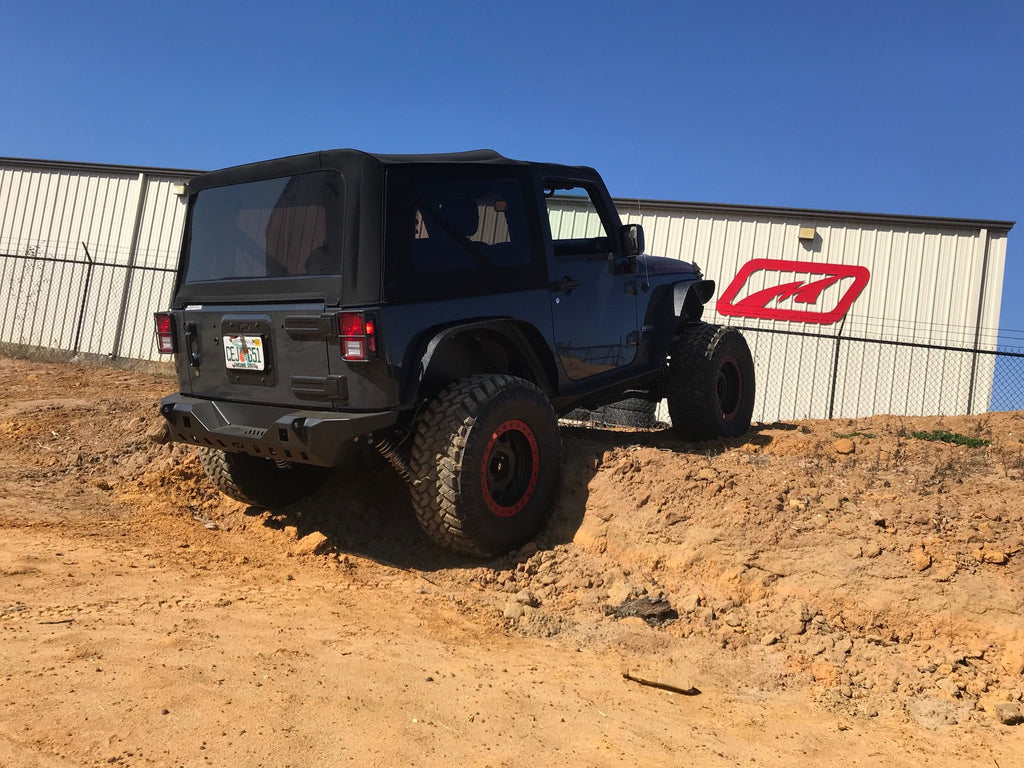 Motobilt Rear Bumpers Jeep JK Rear Bumper 07-18 Wrangler JK Crusher Series Bare Steel Motobilt - MB1072