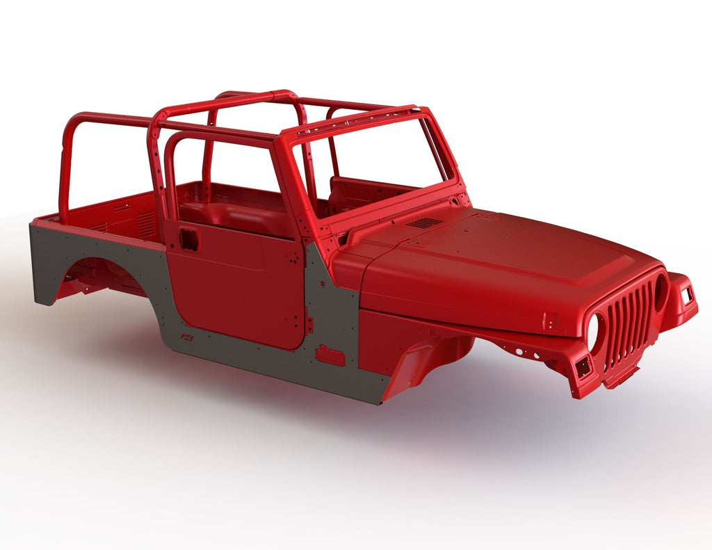 Motobilt Rocker Guards Jeep TJ/LJ Body Tub Armor Motobilt - MB1074