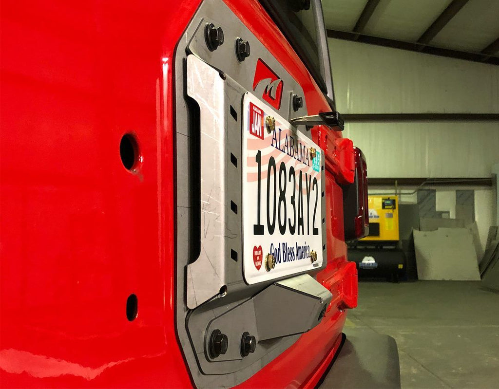 Motobilt Spare Tire Relocation Kit Jeep JL Spare Tire Delete Tag Mount and Tag Light 2018-Present Wrangler JL Motobilt - MB1077-LD-PL6