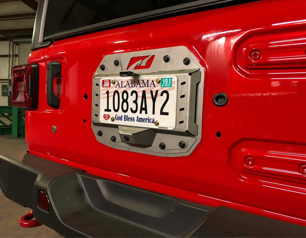 Motobilt Spare Tire Relocation Kit Jeep JL Spare Tire Delete Tag Mount and Tag Light 2018-Present Wrangler JL Motobilt - MB1077-LD-PL6