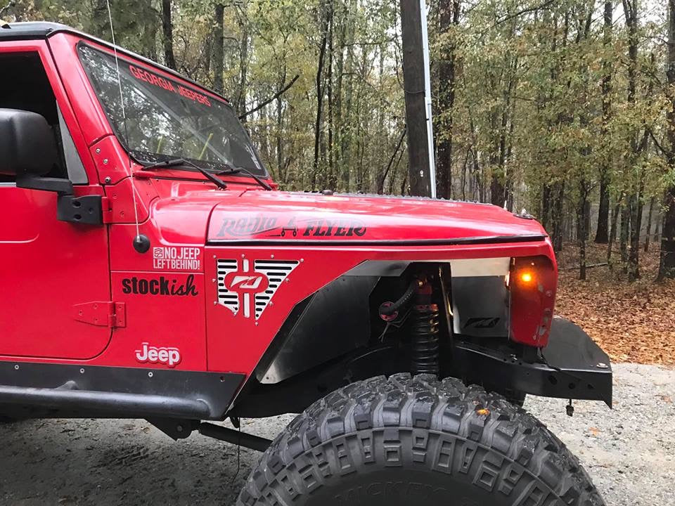 Motobilt Fenders Jeep TJ Fenders 0 Inch Flare No Inner Fender High Line 97-06 Wrangler TJ/LJ Pair Motobilt - MB1083-0