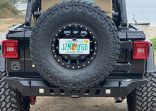 Load image into Gallery viewer, Motobilt Rear Bumpers Jeep JL Rear Bumper Crusher With Light Mounts With Spare Tire Cut Out 2018-Present Wrangler JL Motobilt - MB1092