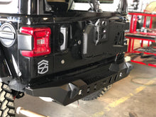 Load image into Gallery viewer, Motobilt Rear Bumpers Jeep JL Rear Bumper Crusher With Light Mounts With Spare Tire Cut Out 2018-Present Wrangler JL Motobilt - MB1092