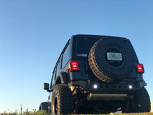 Load image into Gallery viewer, Motobilt Rear Bumpers Jeep JL Rear Bumper Crusher With Light Mounts With Spare Tire Cut Out 2018-Present Wrangler JL Motobilt - MB1092