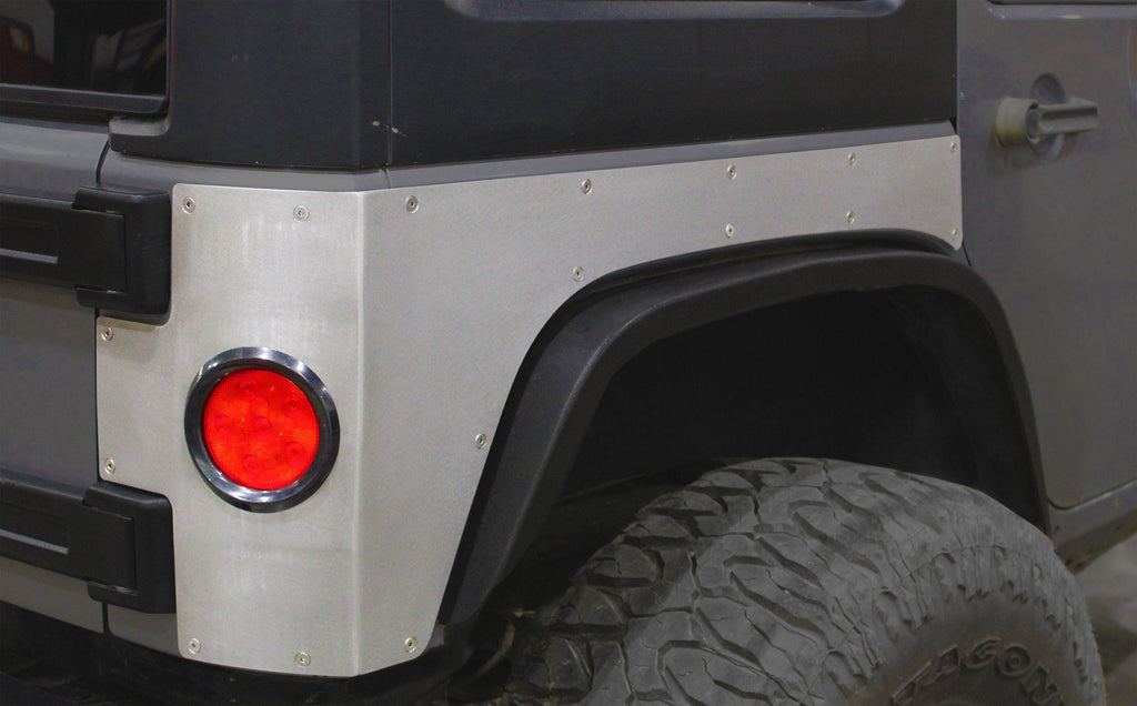 Motobilt Corner Armor Jeep JK Steel Rear Corner Armor w/ Round Tail Light Holes for 07-18 Wrangler JK Unlimited Motobilt - MB1125-ST