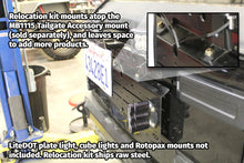 Load image into Gallery viewer, Motobilt License Plate Bracket License Plate Relocator/Light Mount for JK-JL (w/ Backup Camera Mount) For Jeep JK|Jeep JL Motobilt - MB1129-MB1130