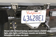 Load image into Gallery viewer, Motobilt License Plate Bracket License Plate Relocator/Light Mount for JK-JL (w/ Backup Camera Mount) For Jeep JK|Jeep JL Motobilt - MB1129-MB1130