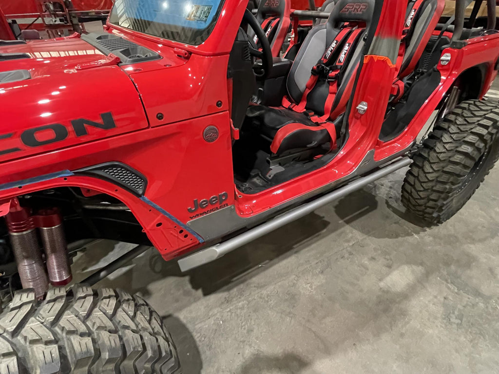 Motobilt Rocker Guards Frame Mounted Rocker Guards For 4 Door Jeep JL Bare Steel Motobilt - MB1158