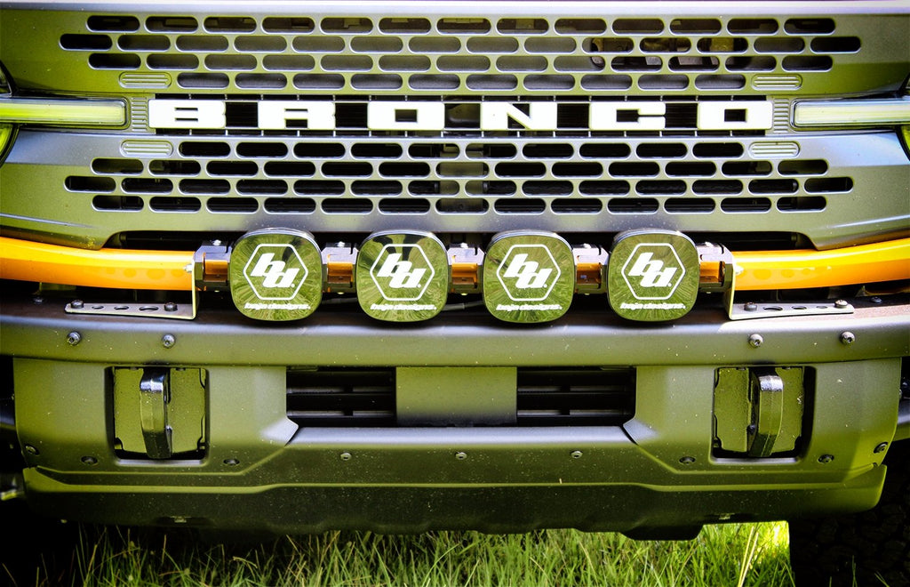 Motobilt Front Bumpers Front Bumper Mount For Baja Designs 4 Light XL Linkable Light Bar On 2021 Ford Bronco Bare Steel Motobilt - MB2160
