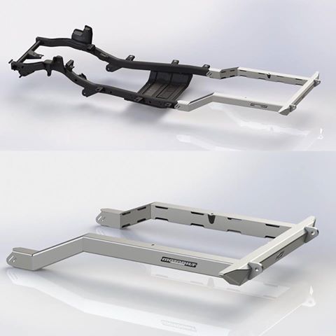 Motobilt Frame Stiffener Jeep LJ Frame Back Half Kit W/Stubby Bumper 04-06 Wrangler TJ Unlimited Motobilt - MB3020-S