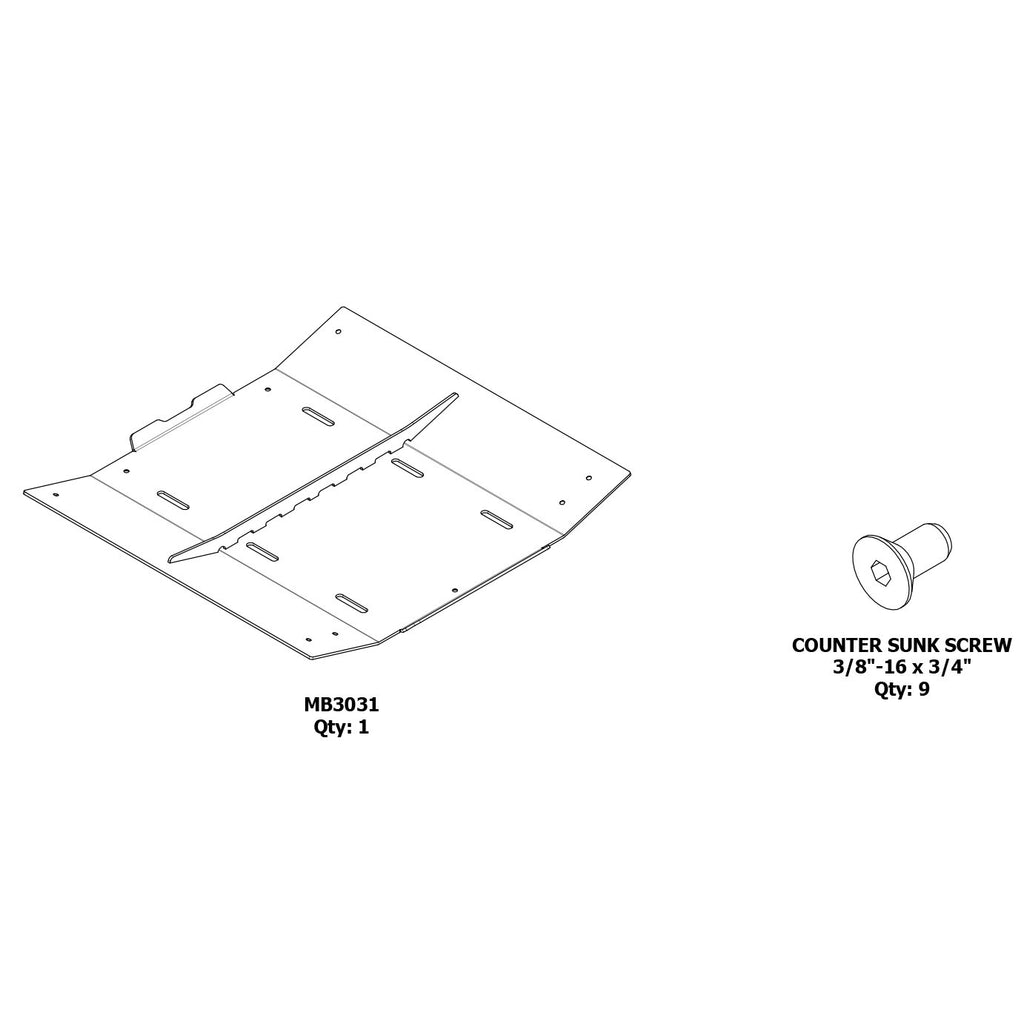 Motobilt Skid Plates Skid Plate For Jeep JKU Bare Steel Motobilt - MB3031
