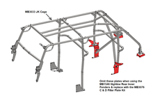 Load image into Gallery viewer, Motobilt Roll Cage Cage C &amp; D Plates for JKU Rear Highline Inner Fenders Motobilt - MB3076