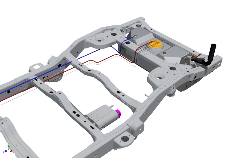 Motobilt Fuel Tank EVAP And Fuel Line Modification Kit For Rear Mounted Fuel Tank In 12-18 Jeep JKU Motobilt - MB5035