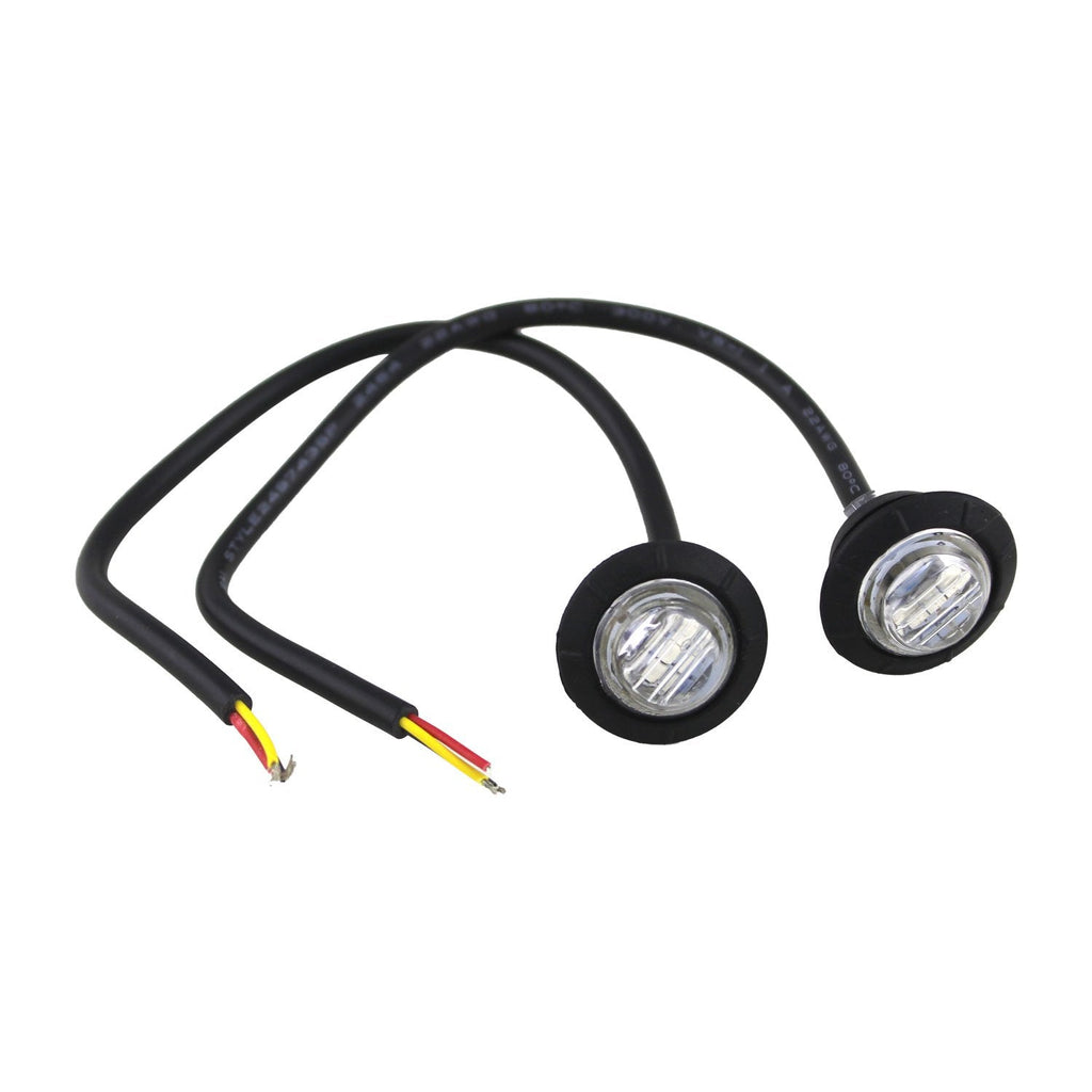 Motobilt Side Marker Light Assembly 3/4 Inch Clear Lens Amber LED Fender/Side Marker Light (2 pack) For Jeep CJ|Jeep YJ|Jeep JK|Jeep JKU|Jeep JL|Jeep Gladiator JT Motobilt - MB6500
