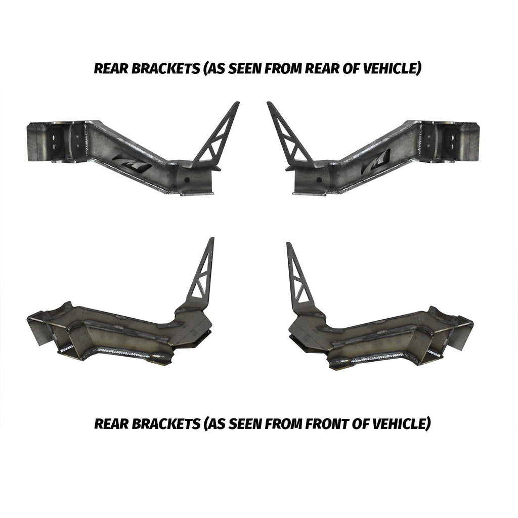 Motobilt Suspension Kit 4 Link Rear Suspension Brackets With Crossmember For Jeep JKU Bare Steel Motobilt - MB7005