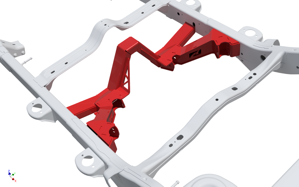 Motobilt Suspension Kit 4 Link Rear Suspension Brackets With Crossmember For Jeep JKU Bare Steel Motobilt - MB7005