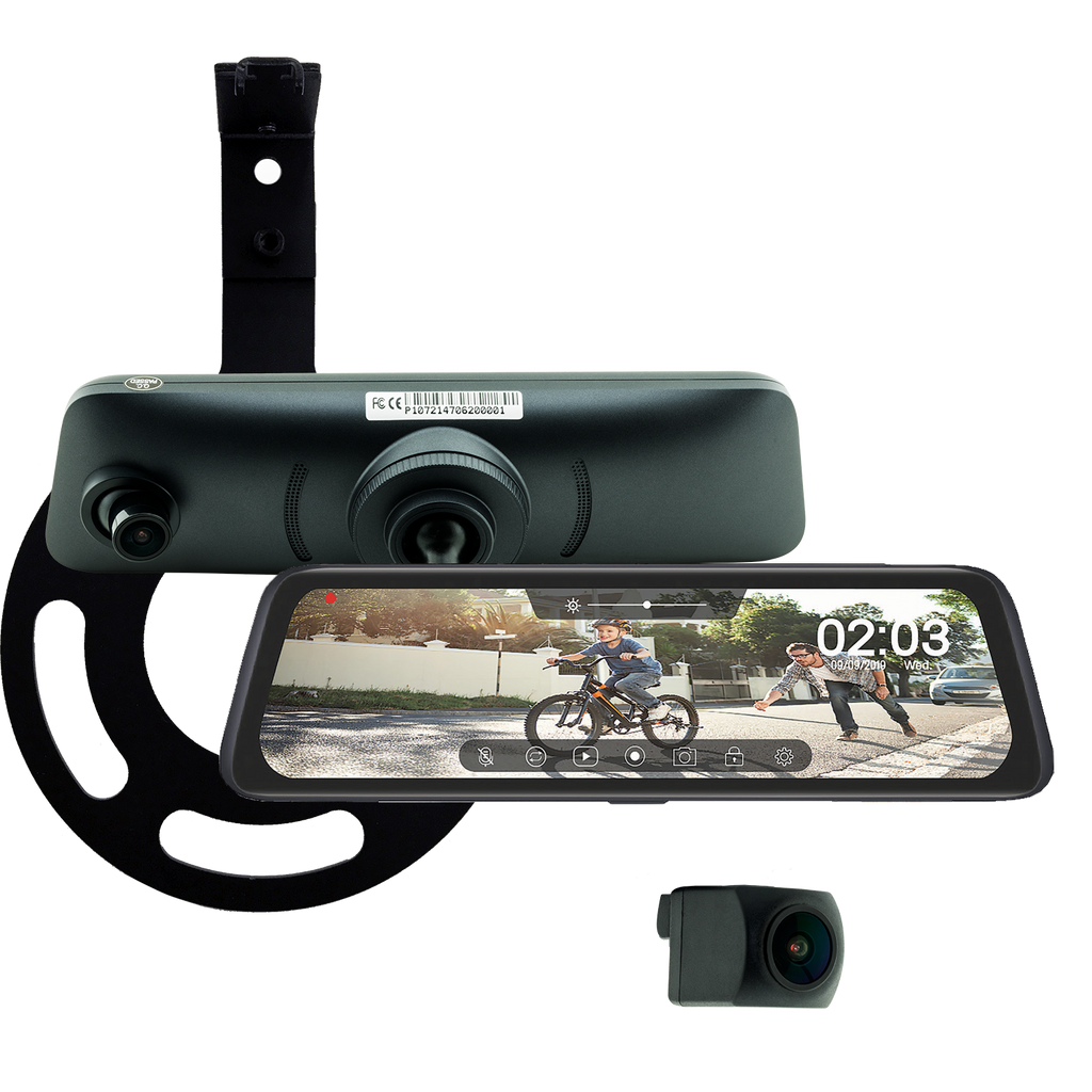 Stinger Off-Road Safety Ford Bronco 2021+ Clear-View HD Backup Camera and Replacement Rearview Mirror with Full Screen Monitor Kit with Built-In DVR