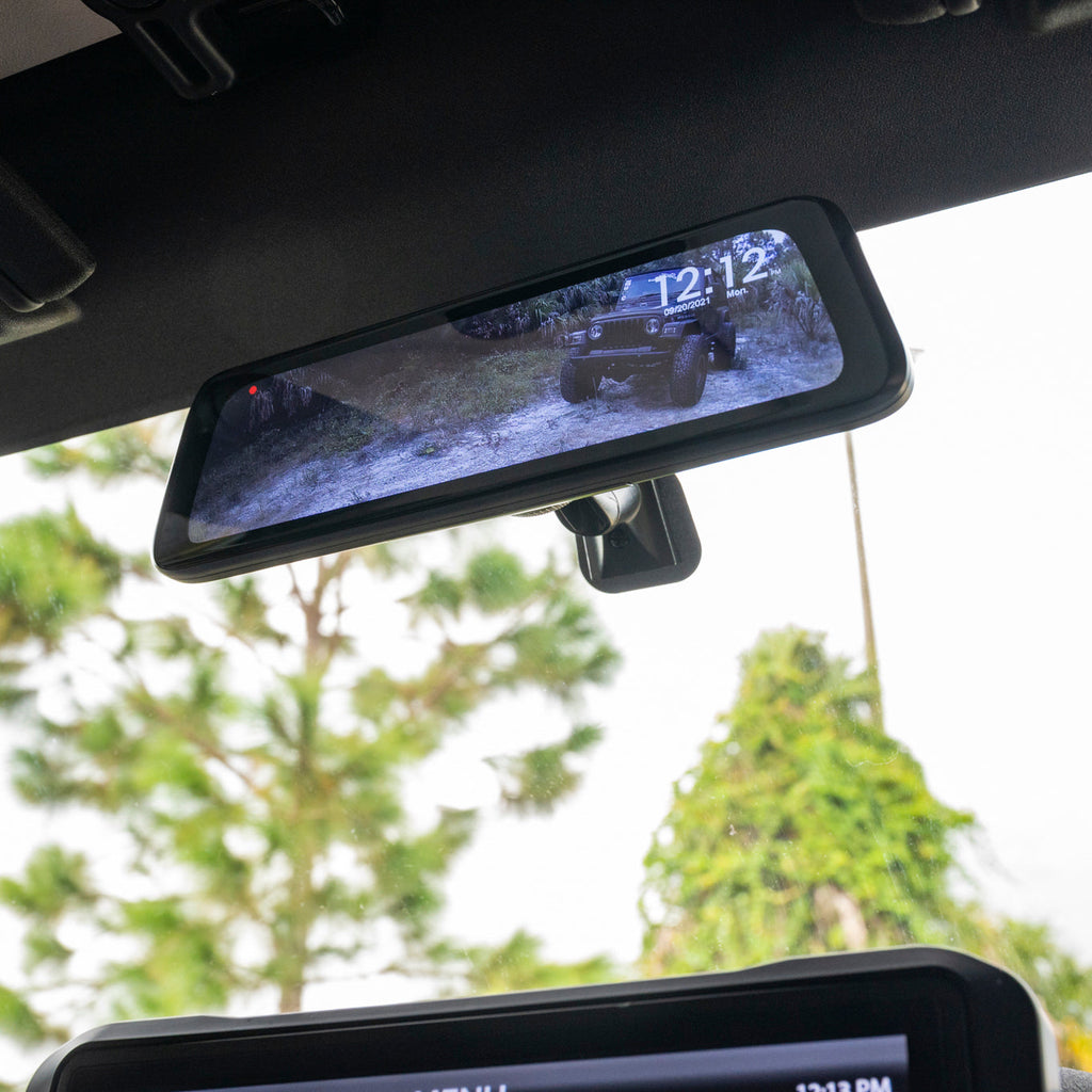 Stinger Off-Road Safety Ford Bronco 2021+ Clear-View HD Backup Camera and Replacement Rearview Mirror with Full Screen Monitor Kit with Built-In DVR