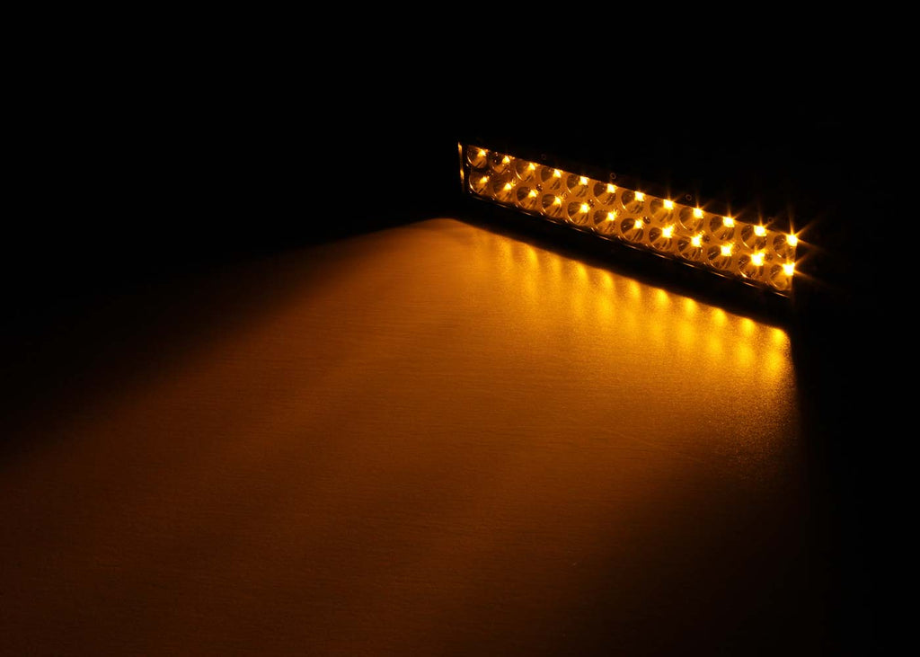 Quake LED Light Bar 14 Inch LED Light Bar Dual Row 72 Watt Combo White/Amber Magma Series - QUDA018