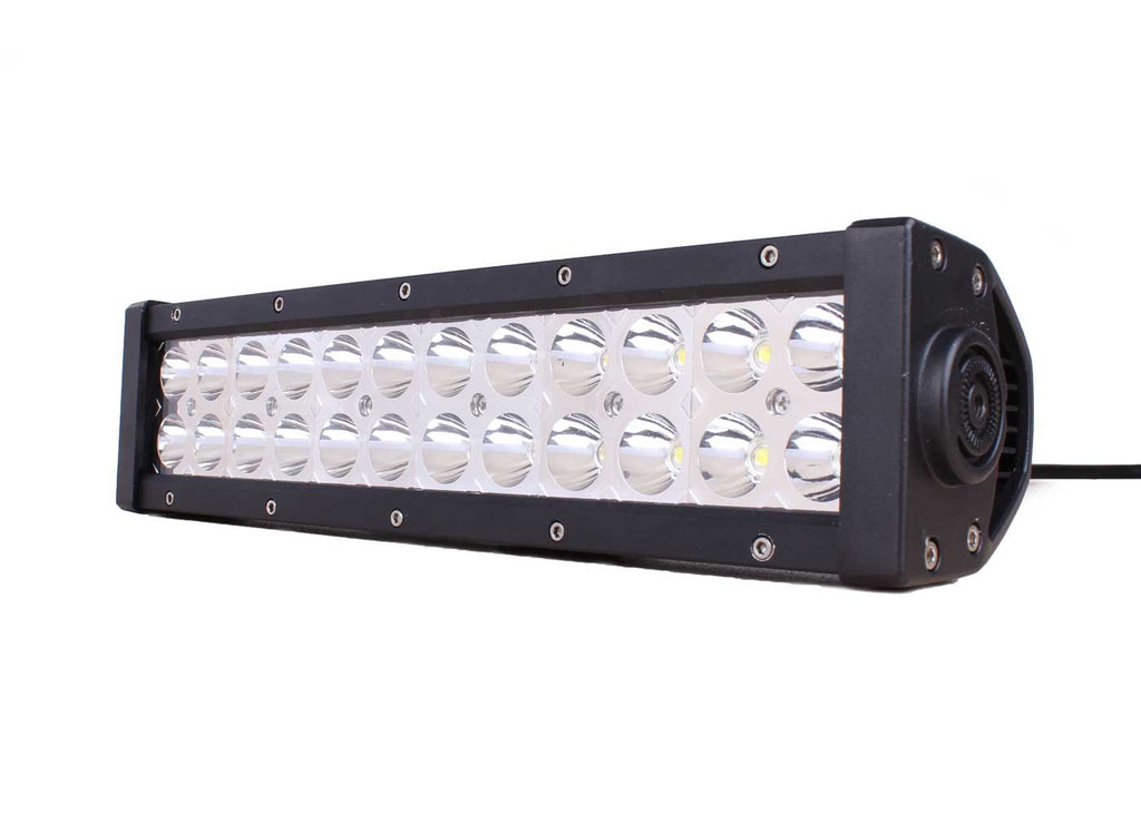 Quake LED Light Bar 14 Inch LED Light Bar Dual Row 72 Watt Combo White/Green Magma Series - QUDG396