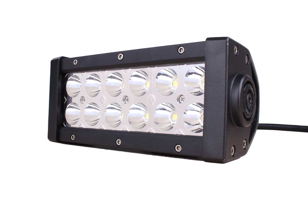 Quake LED Light Bar 8 Inch LED Light Bar Dual Row 36 Watt Combo White/Red Magma Series - QUDR007