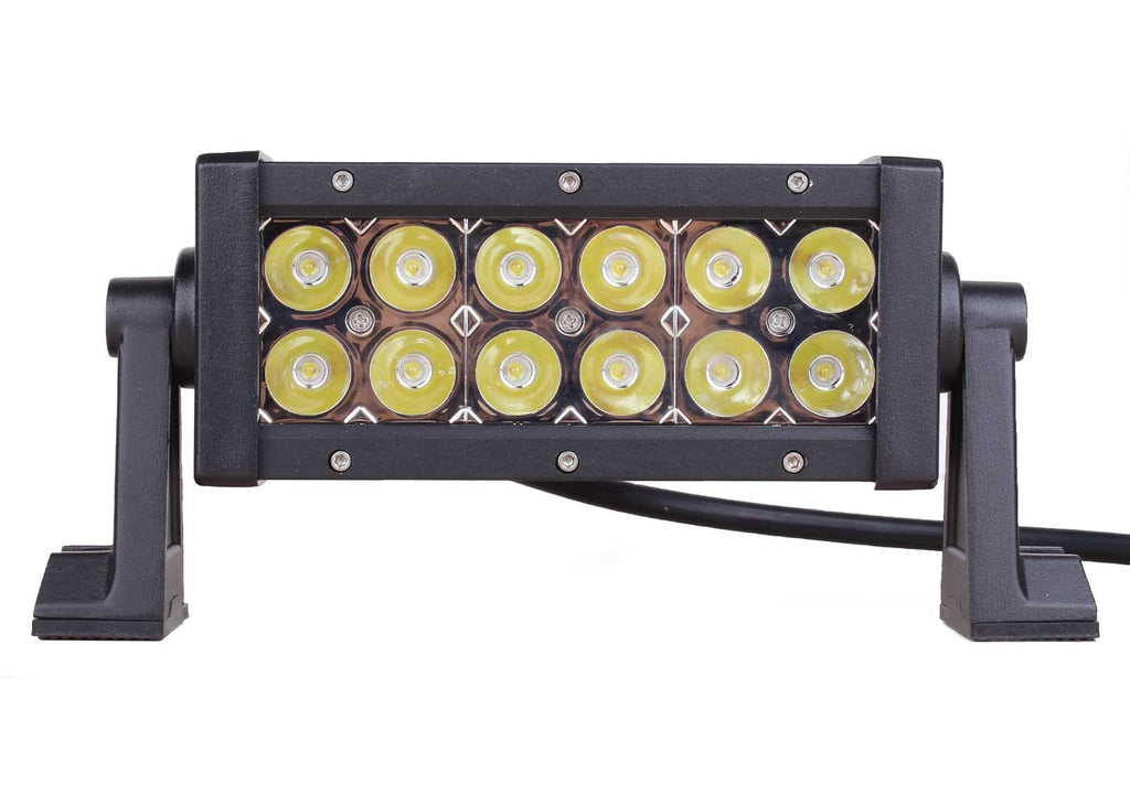 Quake LED Light Bar 8 Inch LED Light Bar Dual Row 36 Watt Combo White/Red Magma Series - QUDR007