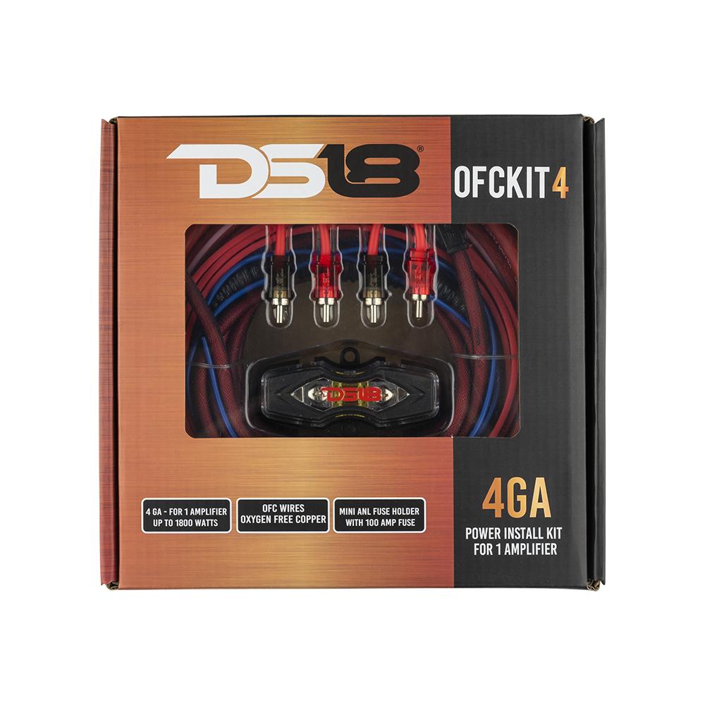 DS18 Audio Wiring Kit OFC 100 Percent Copper Advance 4-GA Installation Kit DS18 - OFCKIT4