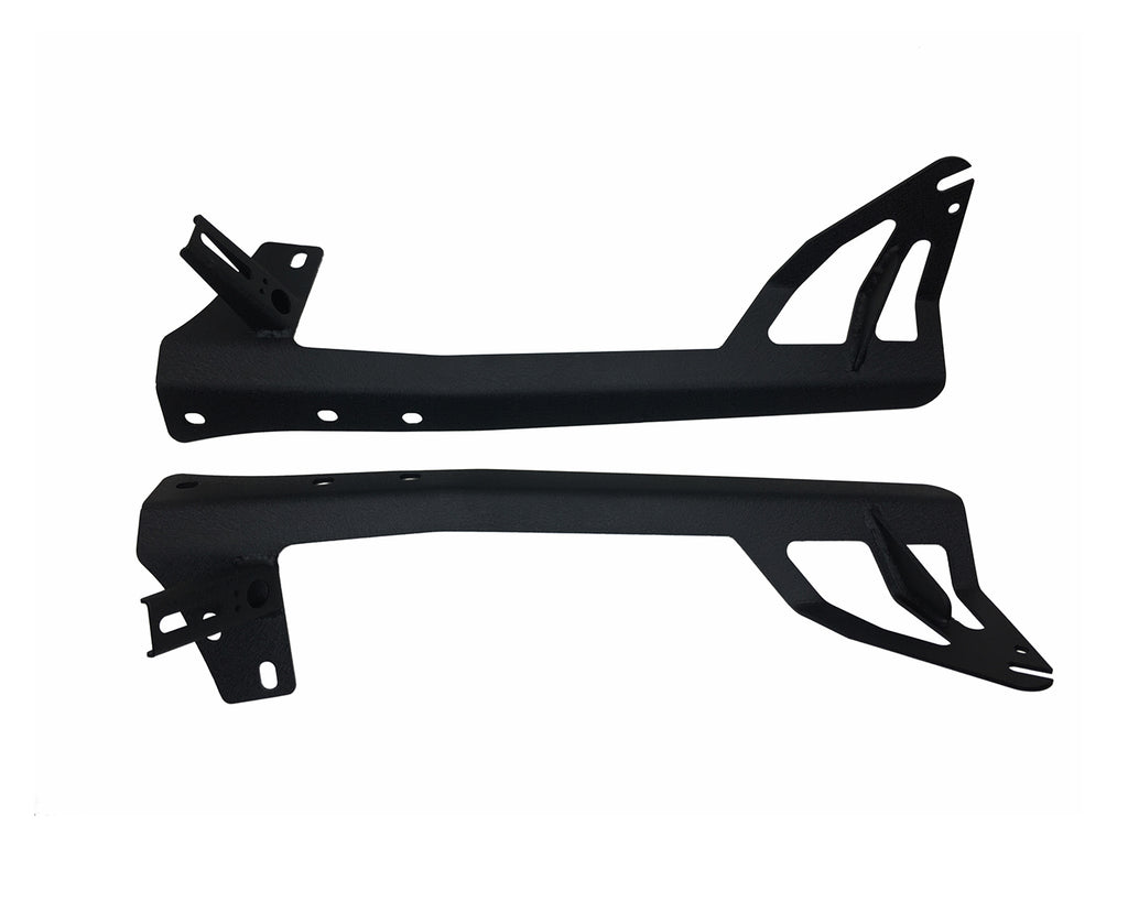 Quake LED Light Bar Mounting Kit Jeep JK Window Pillar Bracket w/Pod Mounts 2007-18 Wrangler JK - QBH799