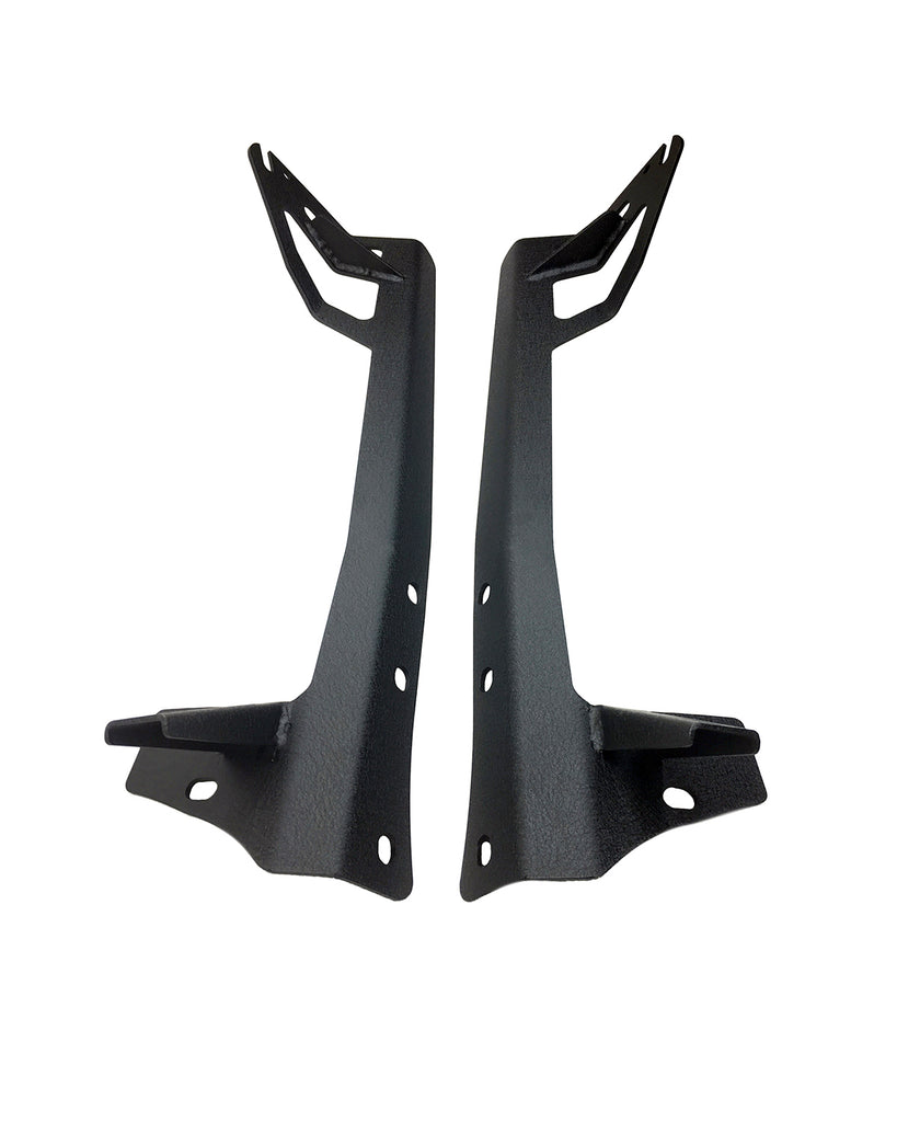Quake LED Light Bar Mounting Kit Jeep JK Window Pillar Bracket w/Pod Mounts 2007-18 Wrangler JK - QBH799