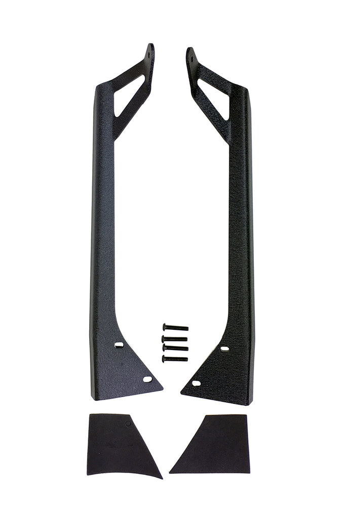 Quake LED Light Bar Mounting Kit Jeep YJ Window Pillar Bracket 1986-95 Wrangler YJ Black Powder coat Pair - QBU788