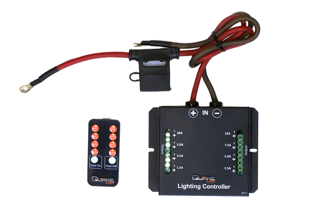 Quake LED Accessory Light Controller Kit Universal 60A 8 LED Light Controller - QUIC798