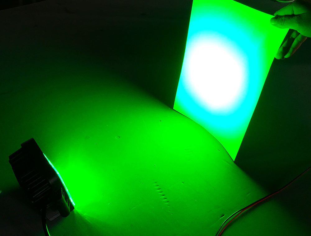 Quake LED Work Light 4 Inch Work Light 27 Watt 30 Degree Green Spot Fracture Series - QFR137