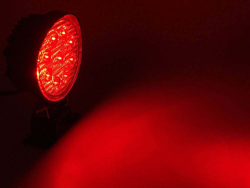 Quake LED Work Light 4 Inch Work Light 27 Watt Red Spot Fracture Series - QFR494