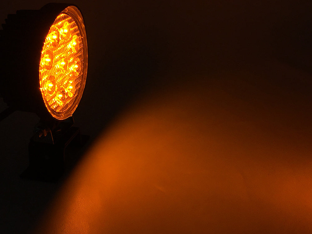 Quake LED Work Light 4 Inch Work Light 27 Watt Amber Spot Fracture Series - QFR495