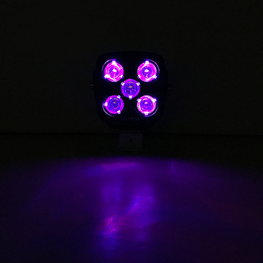 Quake LED Work Light 4.5 Inch Work Light 50 Watt Spot RGB Accent Megaton Series Quad-Lock/Interlock - QME796