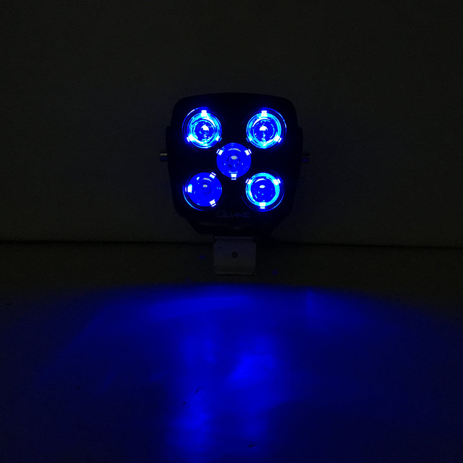 Quake LED Work Light 4.5 Inch Work Light 50 Watt Spot RGB Accent Megaton Series Quad-Lock/Interlock - QME796