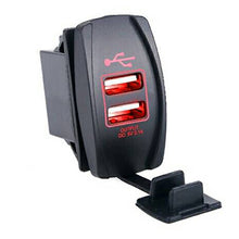 Load image into Gallery viewer, Quake LED Rocker Type Switch Give your dashboard some style with Quake LED's Illuminated USB Ports - QRS706