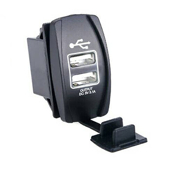 Quake LED Rocker Type Switch Give your dashboard some style with Quake LED's Illuminated USB Ports - QRS707