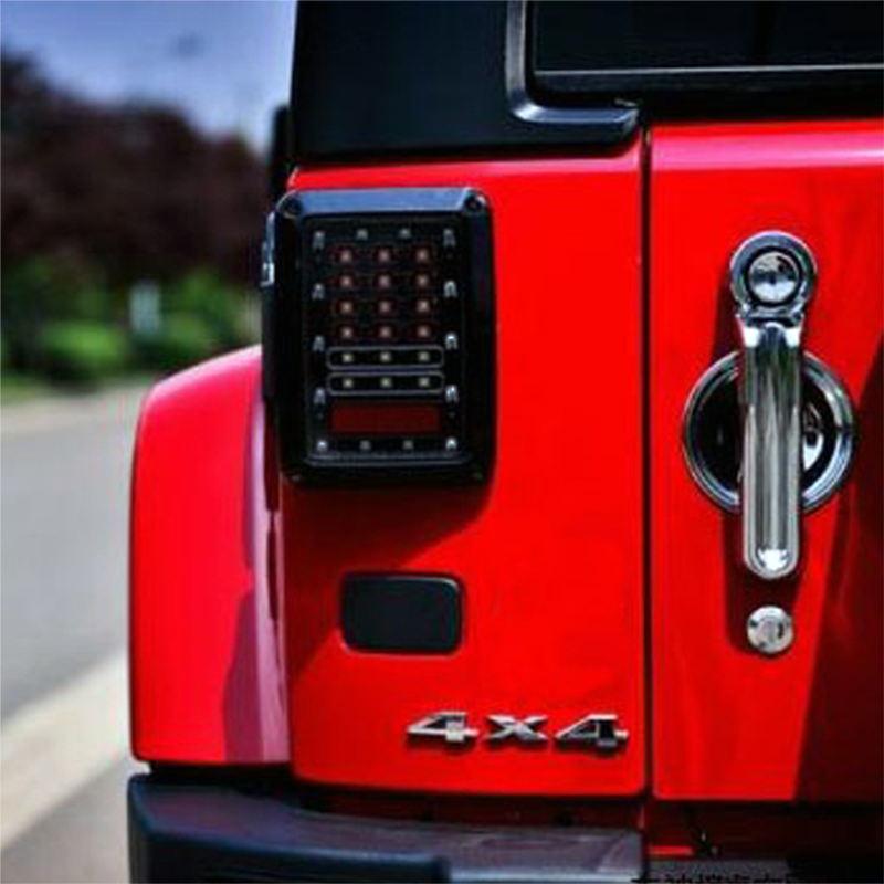 Quake LED Tail Light Jeep JK 6x8 Inch 25 Watt Blackout I Tail Light Tempest Series - QTE912
