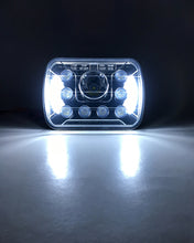 Load image into Gallery viewer, Quake LED Headlight 5x7 Inch Headlight 39 Watt High/Low Half Halo Jeep YJ/XJ Tempest Series - QTE462
