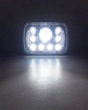 Load image into Gallery viewer, Quake LED Headlight 5x7 Inch Headlight 39 Watt High/Low Half Halo Jeep YJ/XJ Tempest Series - QTE462