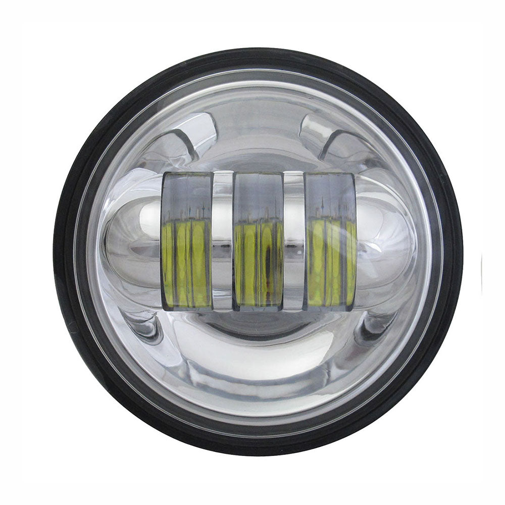 Quake LED Fog Light 4.5 Inch 30 Watt Fog Light Chrome Reflector Tempest Series - QTE465