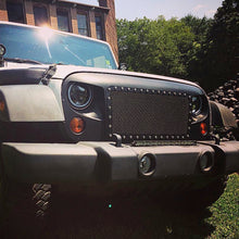 Load image into Gallery viewer, Quake LED Headlight 7 Inch RGB Accent Headlight High/Low RGB Full Halo Black Reflector Tempest - QTE555