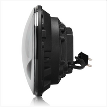 Load image into Gallery viewer, Quake LED Headlight 7 Inch RGB Accent Headlight High/Low RGB Full Halo Black Reflector Tempest - QTE555