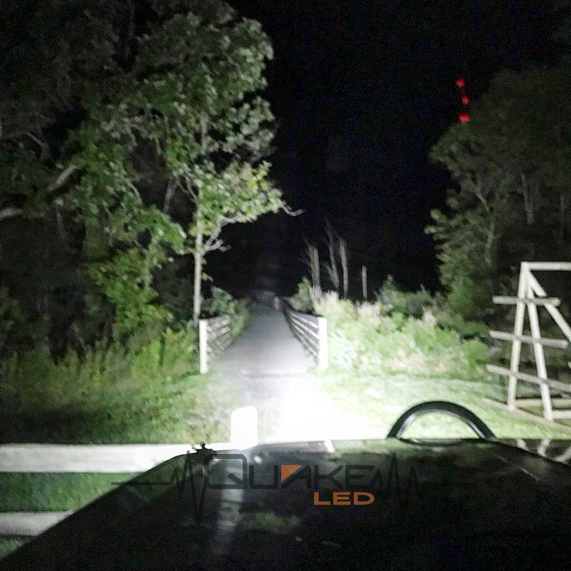 Quake LED Headlight 4X6 in. Headlight 45 Watt High-low RGB Accent Quad Lock interlock Tempest - QTE750
