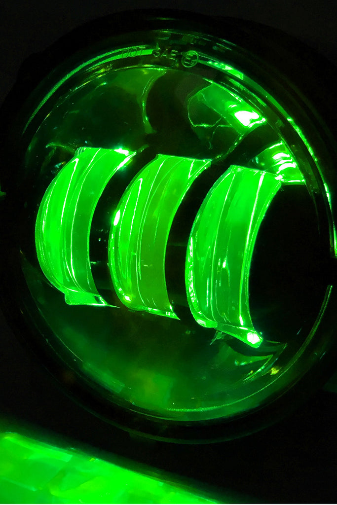 Quake LED Fog Light Jeep Wrangler JK CJ TJ 4 RGB Fog Light Tempest - QTE771