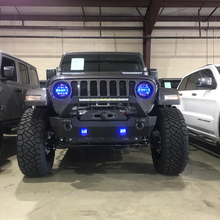 Load image into Gallery viewer, Quake LED Fog Light Jeep Wrangler JK CJ TJ 4 RGB Fog Light Tempest - QTE771