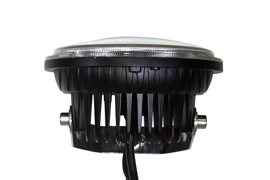 Quake LED Headlight 5.75 Inch Headlight 36 Watt Spot RGB Accent Tempest Series Quad-Lock/Interlock - QTE797