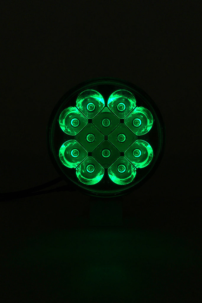 Quake LED Headlight 5.75 Inch Headlight 36 Watt Spot RGB Accent Tempest Series Quad-Lock/Interlock - QTE797