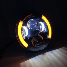 Load image into Gallery viewer, Quake LED Headlight 7 in. Headlight Half Halo White DRL Amber Turn Signal Reflector Tempest - QTE568